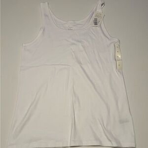 A New Day White Scoop U‎ Neck Tank Top XL